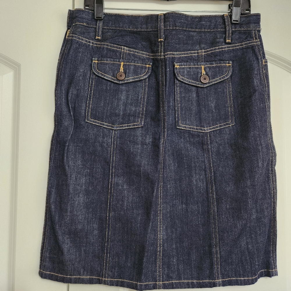 SOLD...GAP Denim Blazer and Skirt Women's  Blue Jean 100% Cotton Pockets Y2K - Picture 5 of 6
